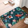 1Pcs Anti Fatigue Kitchen Rugs, Lucky Charm Koi Print Waterproof Non-Slip Thick Cushioned Kitchen Mat Heavy Duty Comfort Standing Mat for Kitchen