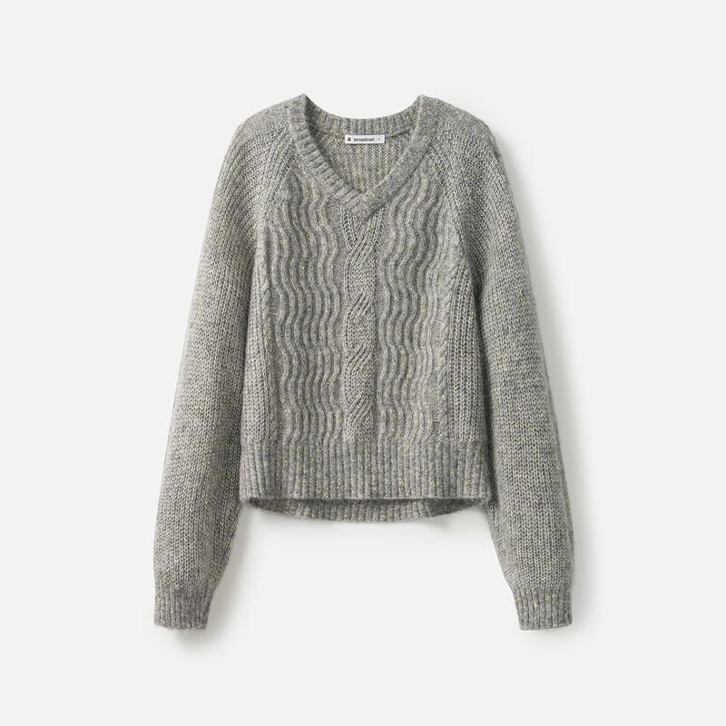 Broadcast Women's Irregular Knit V-Neck Sweater