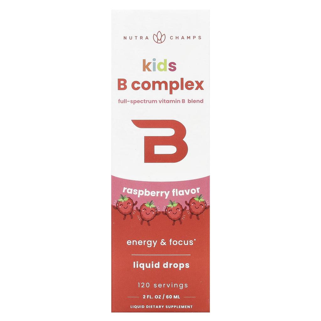 NutraChamps Kids B Complex, Raspberry, 2 Fl Oz (60 Ml)