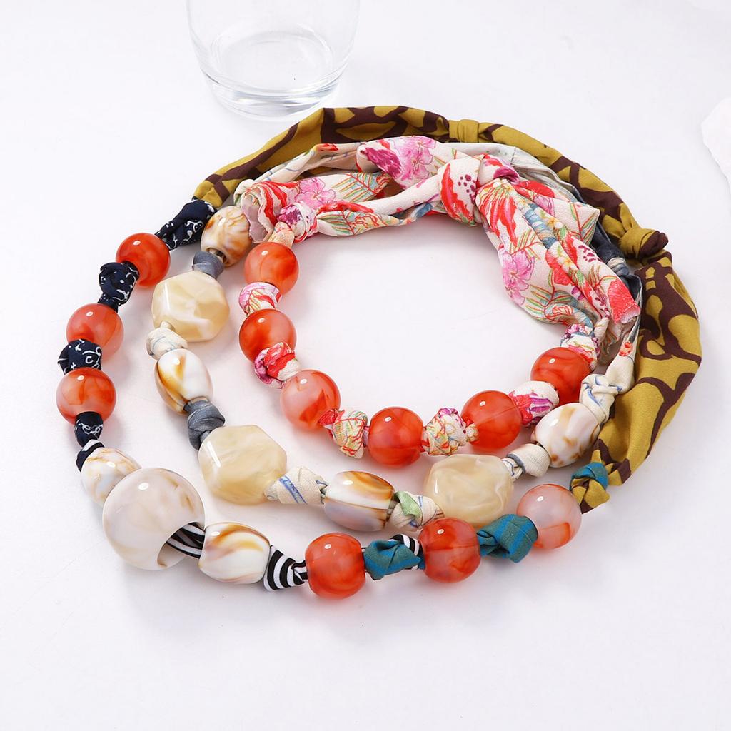 Европейские и американские тенденции личности, простые и модные, ткань ручной работы, многослойное геометрическое повседневное ожерелье с бисером