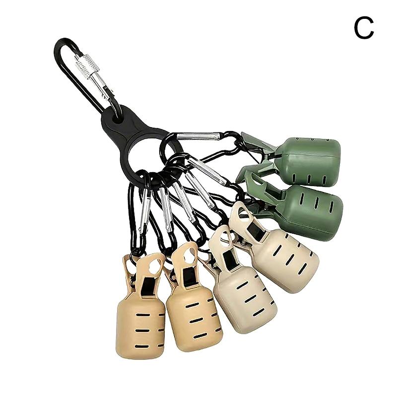 Комплект защитных приспособлений для приманки Squid Jig, 6 шт., крючки Webfoot Octopus Egi, чехол для приманки в виде зонтика для каракатицы с карабином для рыболовных снастей