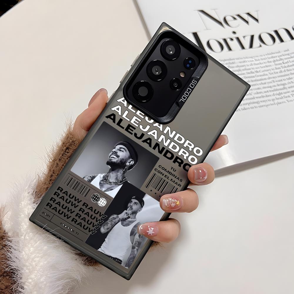 Singer R-Rauw Alejandro Phone Case For Samsung Galaxy S25 Edge S24 S23 S22 S21 S20 Ultra Funda Silicone Silver Cover