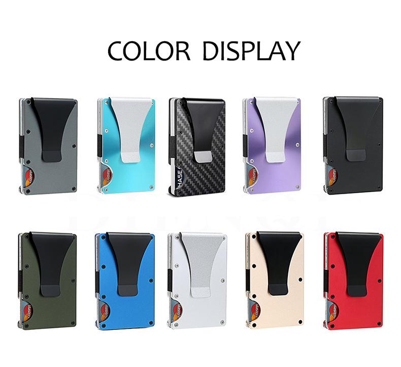 Мужской многофункциональный кошелек для карт из углеродного волокна с защитой от кражи RFID