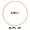 10pcs Wooden Ring Circle Round Bamboo Embroidery Hoop Frame DIY Wreath Catcher Wood Craft Wedding Decoration Home Garden Decor
