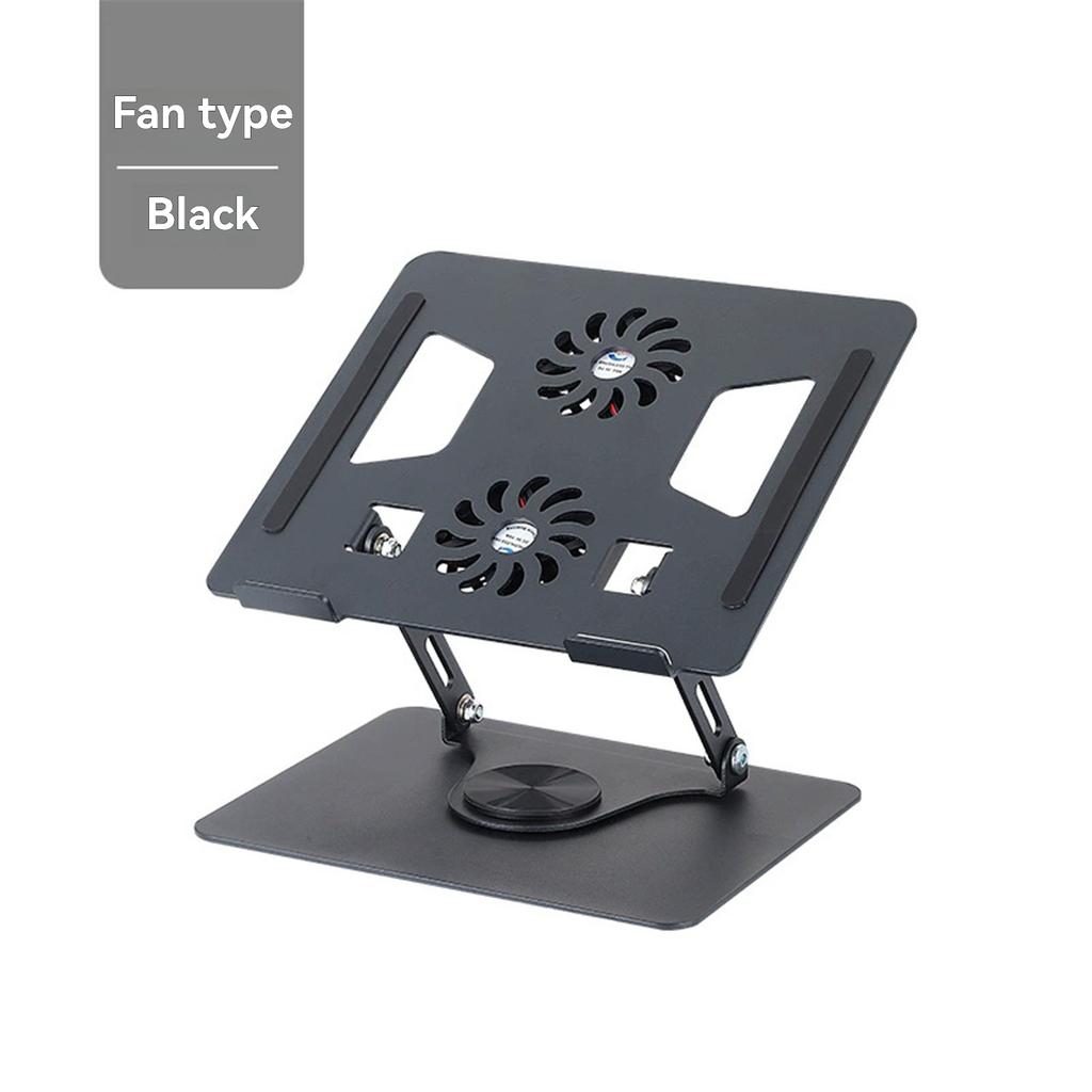 Laptop Metal Stand with Cooling Fan Laptop Stand Desktop Folding Stand  grey