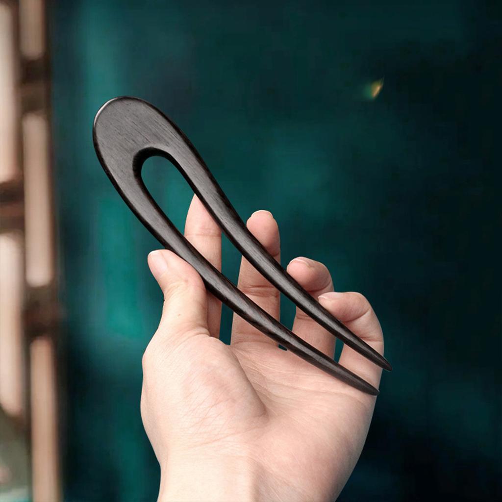 Простые китайские палочки для волос деревянные U-образные вилки для волос для женщин для создания пучка заколки аксессуары ретро мода головные украшения