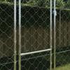 Dog Kennel with Roof Silver 800 x 200 x 256 cm Steel and PE