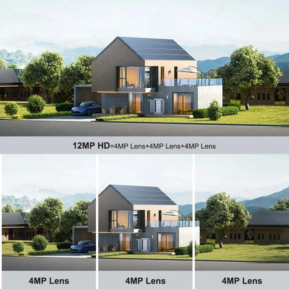 LS VISION EU 6K 12МП IP-камера WiFi Три экрана Уличные PTZ-камеры Защита домашней безопасности Автоматическое отслеживание Камера видеонаблюдения