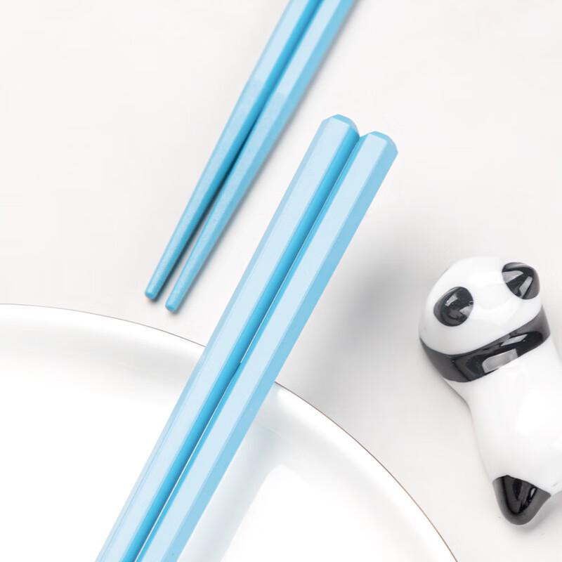 Keman Duo Colorful Alloy Chopsticks Set