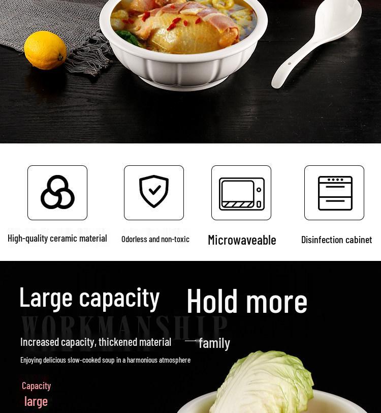 Большая чисто-белая керамическая суповая тарелка для дома или ресторана.