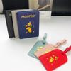 Customizable PU Leather Passport Cover with Hot Stamped Logo, Map, Luggage Tag, & Passport Holder Set