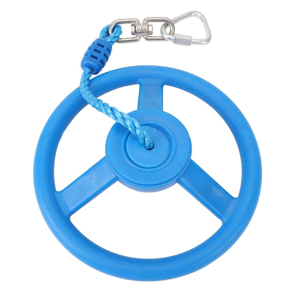 Kids Gym Rotating Wheel Portable Swing Monkey Wheel Set with Rope for Outdoor Indoor Park Blue