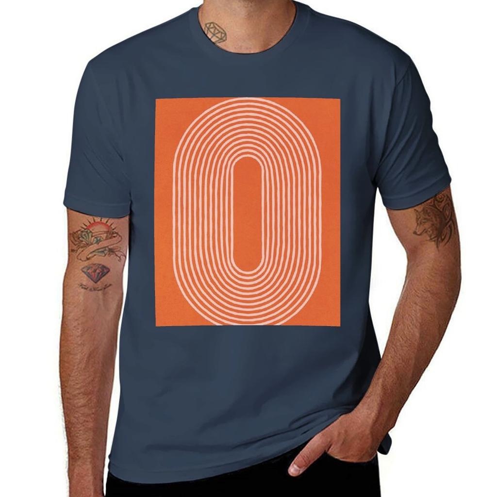 Simple Geometric Shapes Mid Century 4 Tshirt Plus Size Loose Short Sleeve Top Tshirt