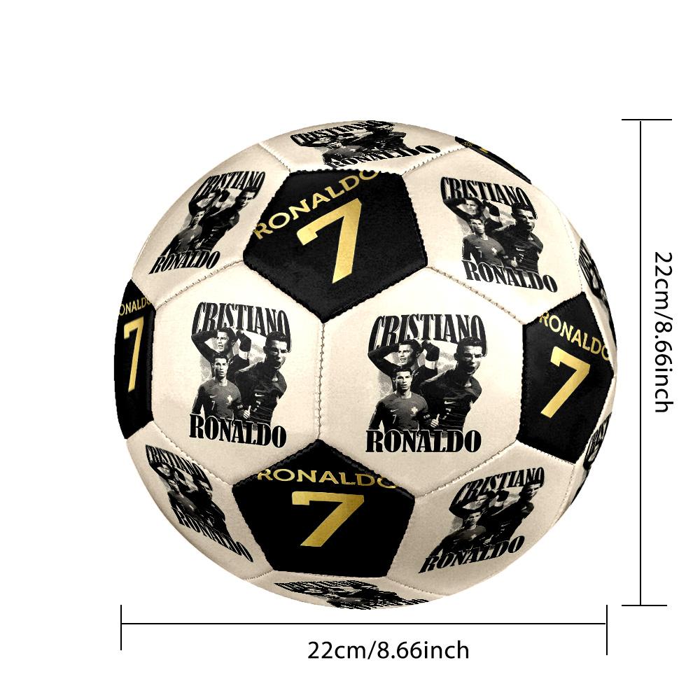 Ronaldo's Evolution Sports Size 5 Soccer Football Machine Sewn Indoor/Outdoor Universal Football Ideal for Soccer Enthusiasts
