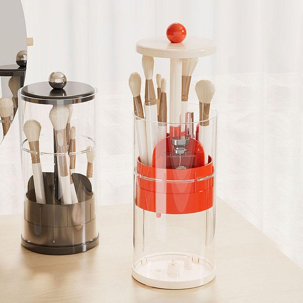 Пластиковый ящик для хранения косметики большой вместимости, туба для хранения кистей для макияжа, ванная комната
