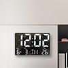10-дюймовые цифровые светодиодные настенные часы с креплением и пультом дистанционного управления, индикатором температуры для декора спальни