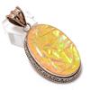 Подвеска из меди с драгоценным камнем Orange Triplet Opal, ручная работа, 2,21 дюйма, N5b88