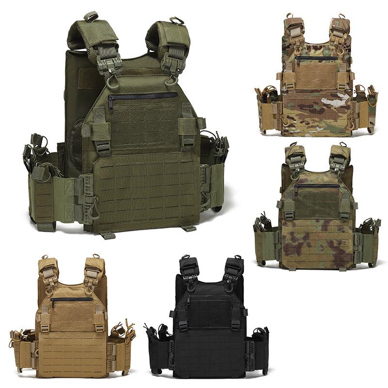 Outdoor Tactical Quick-Release Vest, Multi-Functional MOLLE, Waterproof and Wear-Resistant, Ideal for Military Training.