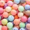 23-500 шт. Акриловые бусины Однотонные Матовые Круглые Бусины Для DIY Браслета Ожерелья Изготовления Ювелирных Изделий Аксессуары