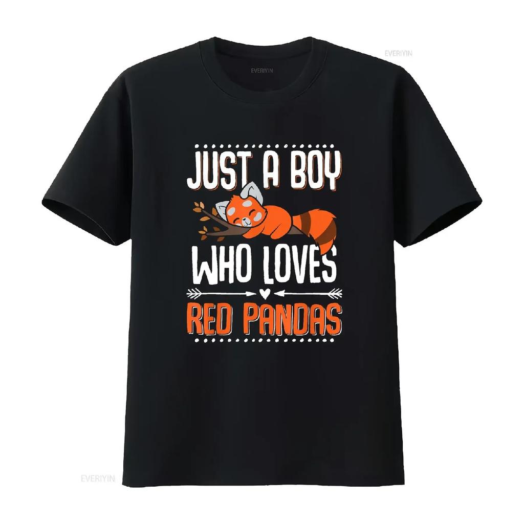 Cute Red Panda T Shirt vintage Washed Stretched Slightly Casual homme Breathable Versatile streetwear fashion