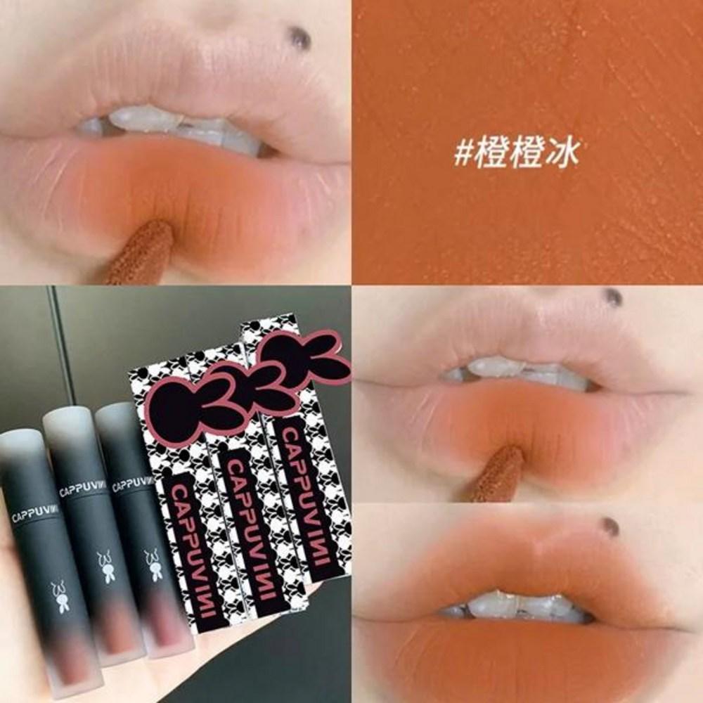Lip Velvet Matte Mud Liquid Lipstick Waterproof Nude Gloss Long Lasting Nonstick Cup Women Glaze Cosmetics 6 Colors, 02