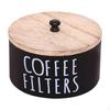 Диспенсер для кофейного фильтра, деревянные аксессуары для бара, декор с крышкой, органайзер для станции