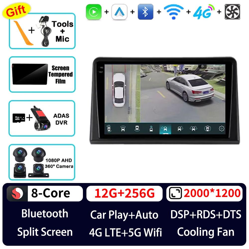 Autoradio Android 16 Carplay Auto pour Hyundai Sonata 7 LF 2017 2018 2019 Lecteur multimédia GPS Stéréo Caméra 360° 4G+WiFi BT DSP