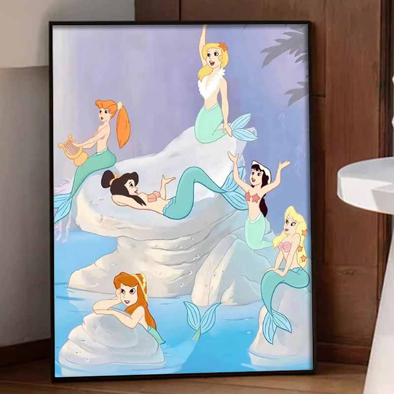 Disney Набор для алмазной мозаики, 5D арт-декор стены с русалкой, подарок для гостиной, спальни, кабинета и т. д.