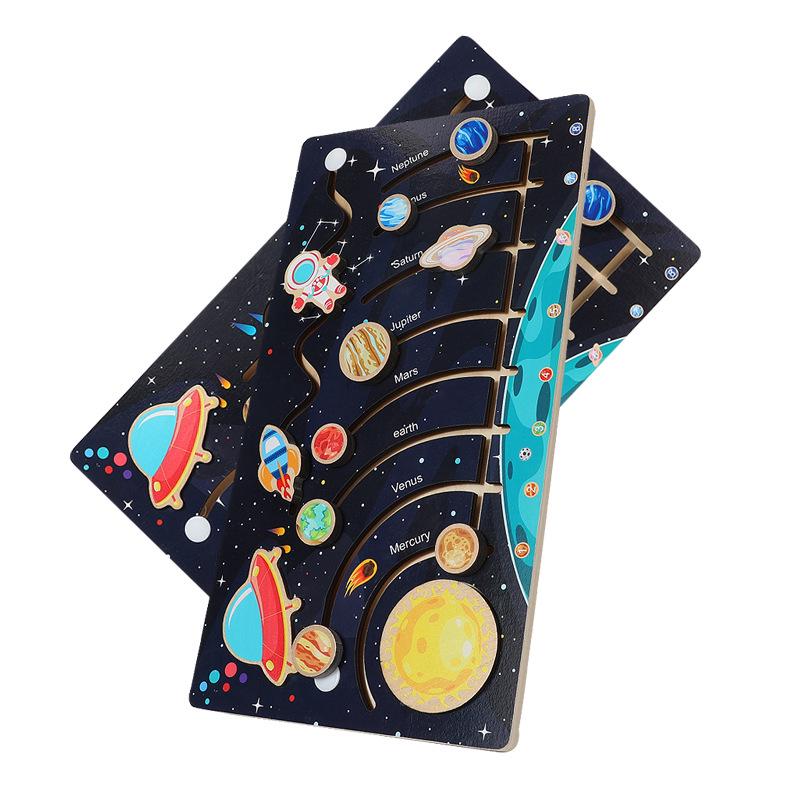 Kids' Educational Toy: Solar System Maze Puzzle for Early Learning and Science Exploration