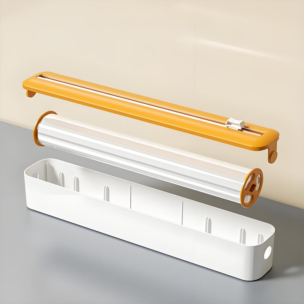 1pc Dual-Function Plastic Wrap Cutter - Multipurpose Kitchen Sealer - Reusable Packaging Machine, Kitchen Packing Tool