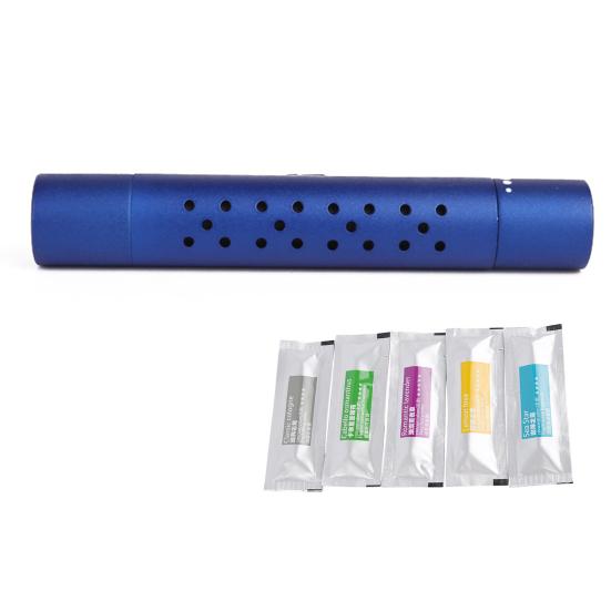 6 шт./компл., металлический вращающийся конец, автомобильный зажим для ароматерапии с 5 цилиндрическими палочками для заправки эфирного масла, компактный размер, удобный ароматизатор, автоматическое вентиляционное отверстие