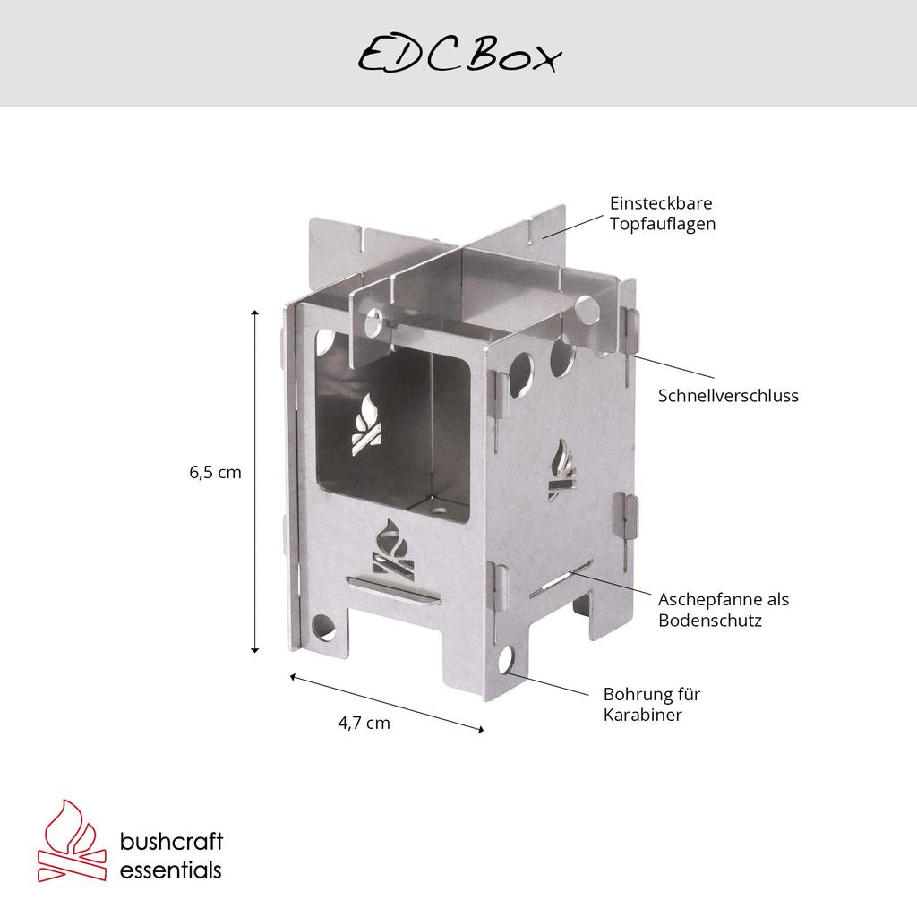 Микро-печь Bushbox EDC, Титановая микро-плитка, Костровище, Портативная плита