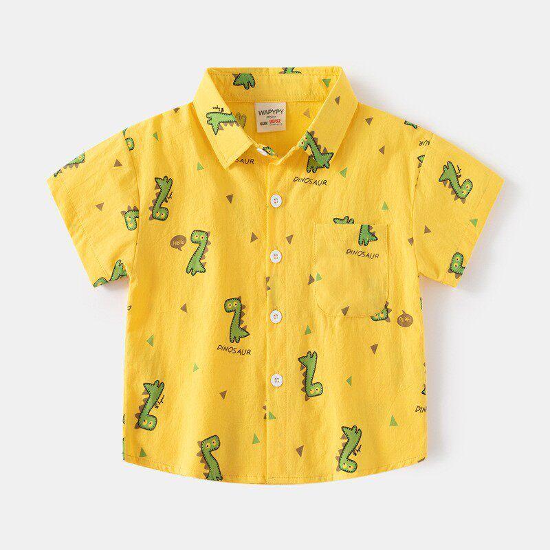 Детская одежда Животное Летняя Пляжная одежда Рубашка-поло с воротником