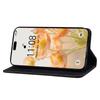 For iPhone 15 Case Lines Pattern Wallet Leather Phone Cover with Strap