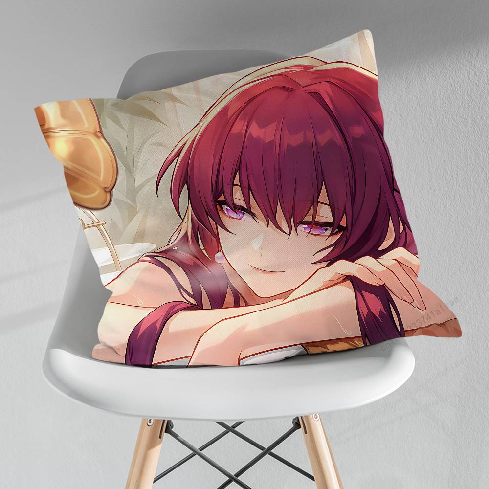 HHonkai Star Rail KKafka Various Sizes Square Pillow Case For Car Home Bedchamber Decor Birthday Gift