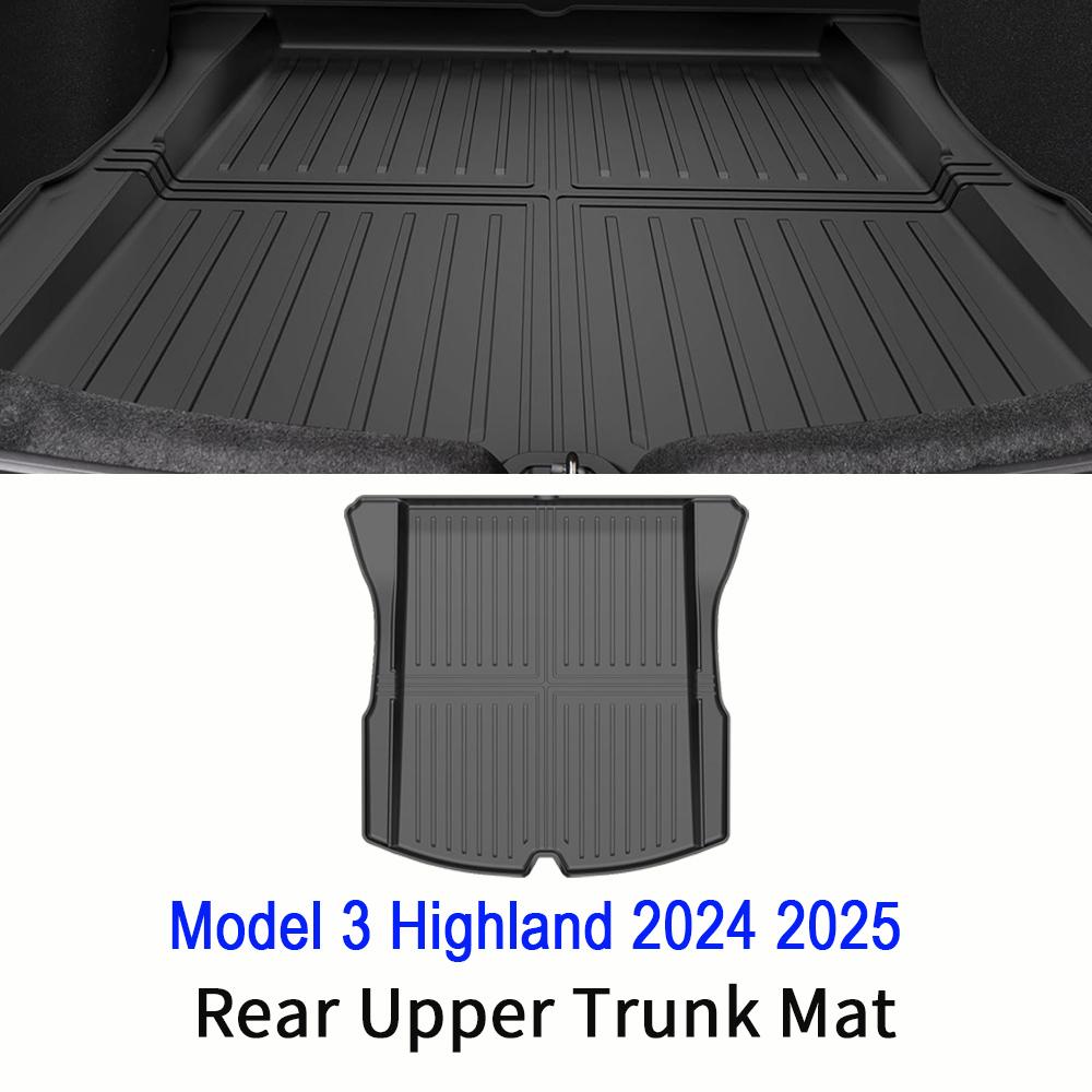 Коврики в багажник USVOTOV для Tesla Новая модель Y Запуск 2025-2025 Модель 3 Highland Грузовой вкладыш Передний Задний Защита порога Аксессуар против пинков