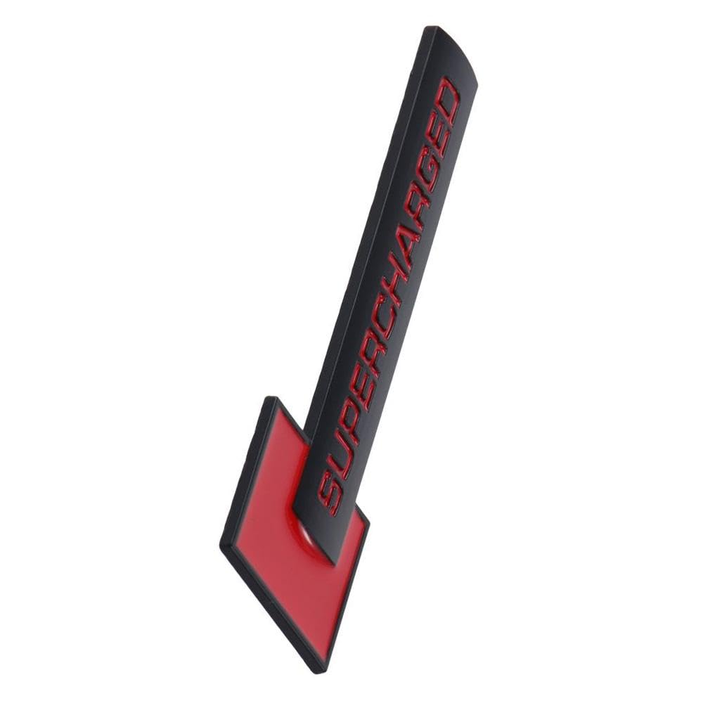 Qicarkey 3 Pcs Metal Supercharger Emblem 3D Logo Letter Auto Badge Decal Car Rear