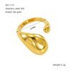 Премиальный дизайн 18К золото нержавеющая сталь открытое кольцо женское универсальное не тускнеющее украшение для рук
