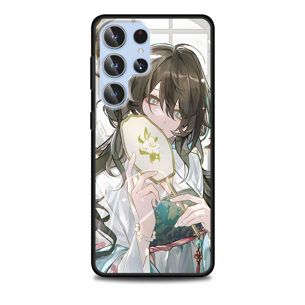 Чехол Ruan Mei Honkai Star Rail для Samsung Galaxy S23 S21 S20 FE S24 S22 Ultra S10 S10e S9 Plus Мягкий Черный ТПУ Чехол для Телефона
