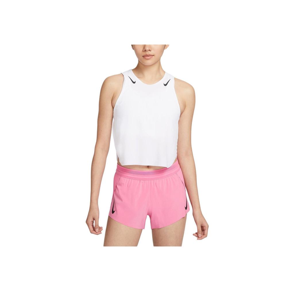 Nike Быстросохнущий короткий повседневный топ без рукавов женские топы Белый Черный FN2714-100