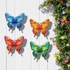 With Tool-Free Hook Butterfly Wall Art Decor Colorful Metal Butterfly Outdoor Sculpture  Yard