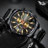 CURREN Man Watches Luxury Sporty Chronograph Wristwatches for Men Quartz Stainless Steel Band Clock Luminous Hands