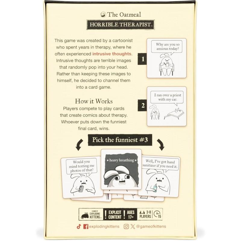 Horror Card Game - Comic Building Card Game, 3-8 Players, Perfect for Parties and Family Game Nights, Adult Card Game