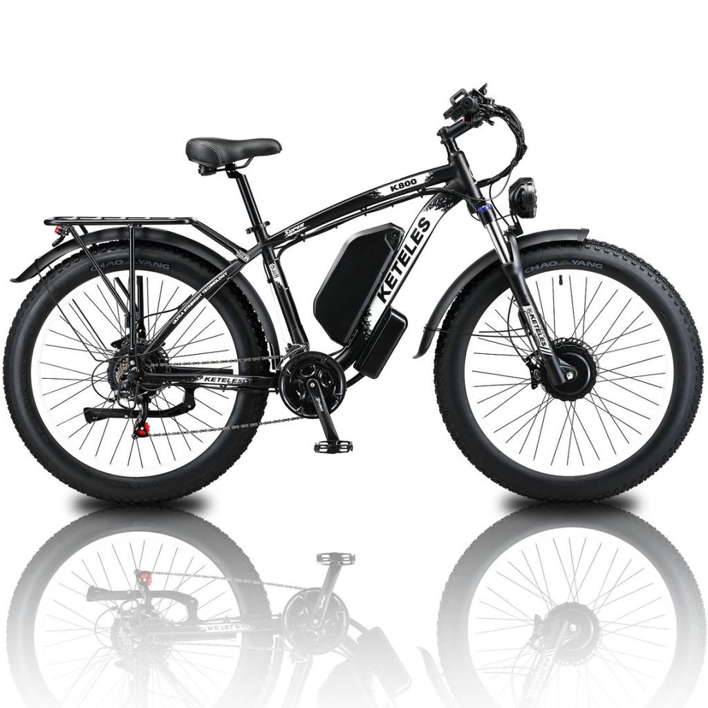 KETELES K800 E-Bike 2000W 48V23AH Battery Hydraulic Braking Electric Bicycle 21-Speed 26-Inch Fat Tire All Terrain Electric Bike