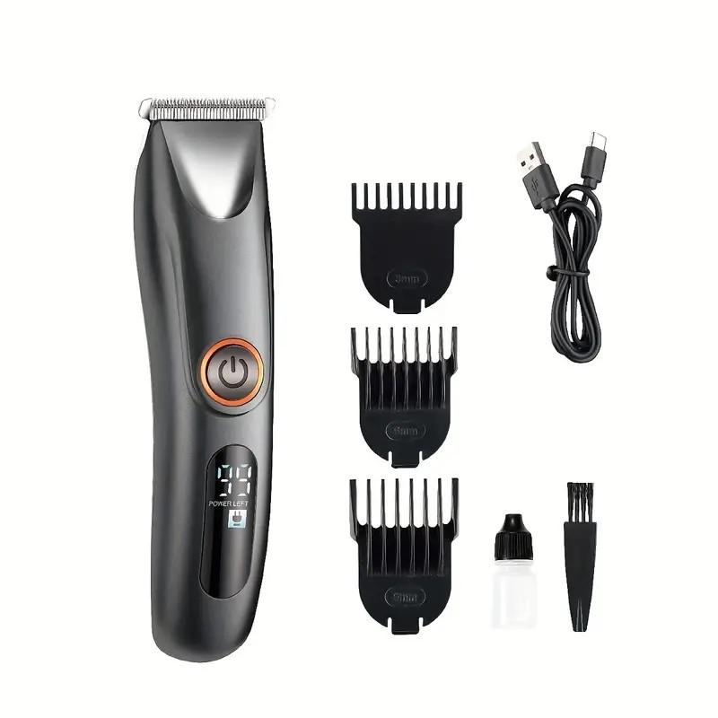 Машинка для стрижки волос, беспроводной триммер для бороды, бритва, электрический триммер с Т-образным лезвием, набор для ухода за волосами, бритва, набор для стрижки волос с нулевым зазором и насадками-направляющими