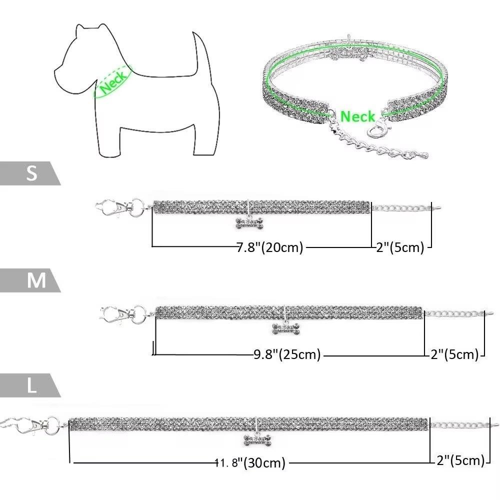 Adjustable Cat Collar Necklace Decorative Pendant Dog Collar Accessory Pet Neck Collar For Cat Dog