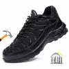 Anti Puncture Work Shoes with Steel Toe Anti Slip Safety Work Sneakers Comfortable Protective Work Shoes Industrial Safety Shoes
