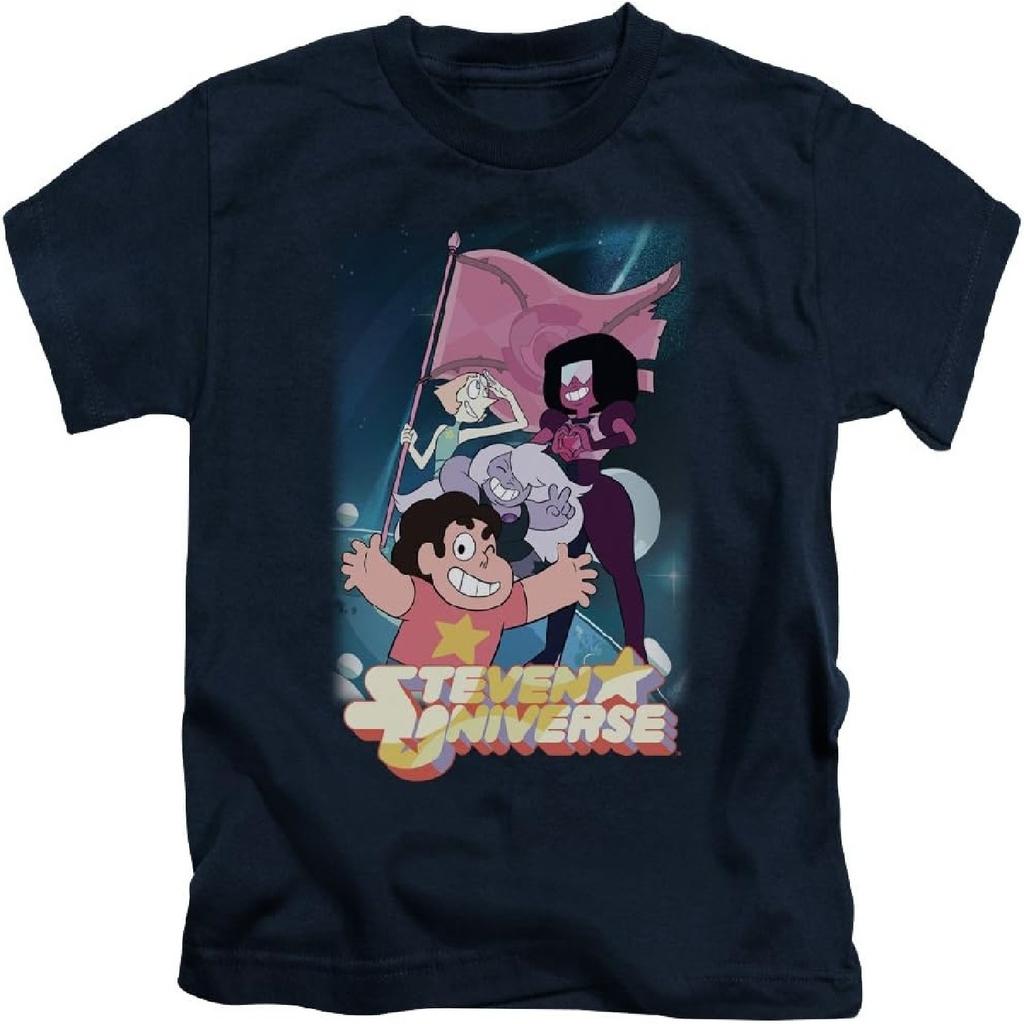 Унисекс подростковая футболка Steven Universe Кристальный самоцвет Флаг для девочек и мальчиков