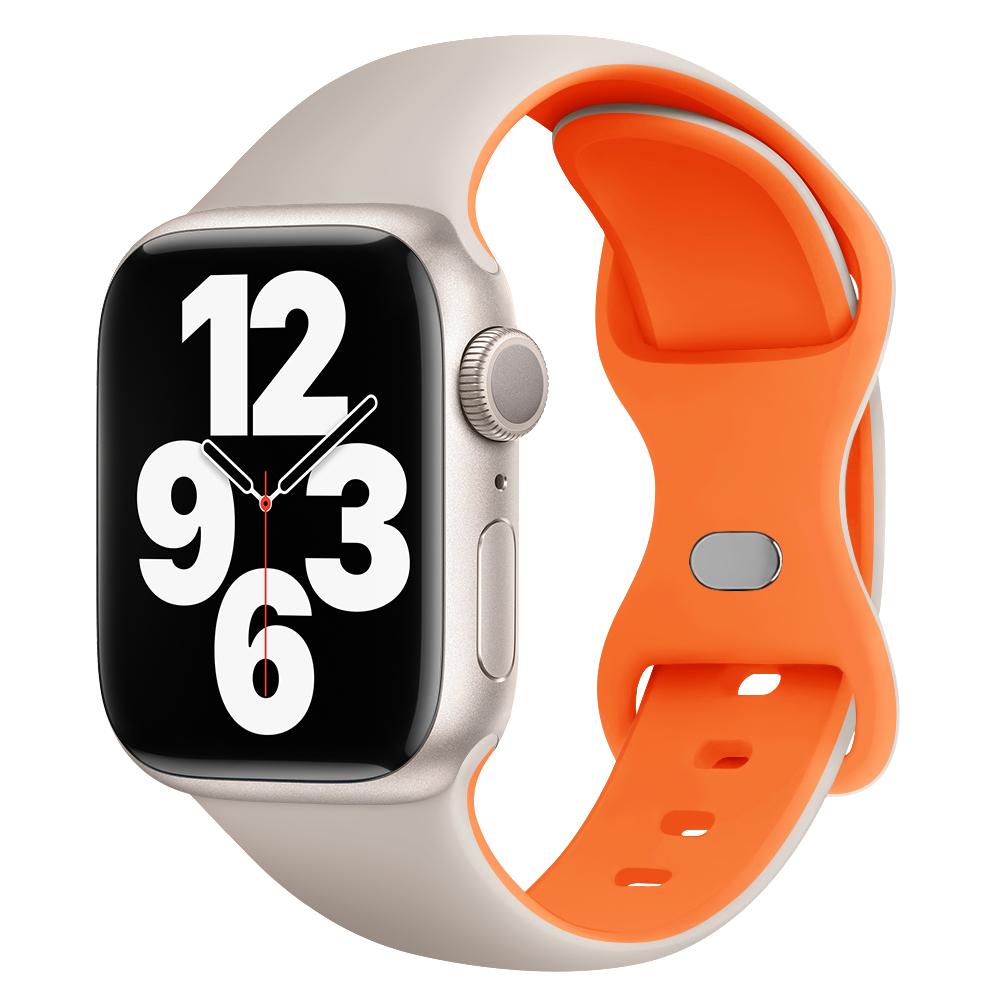 Силиконовый ремешок для Apple Watch 44 мм 45 мм 41 мм 40 мм 49 мм 42 мм 38 мм 46 мм, спортивный браслет для iWatch Series Ultra 2 SE 10 9 8 7 6 5