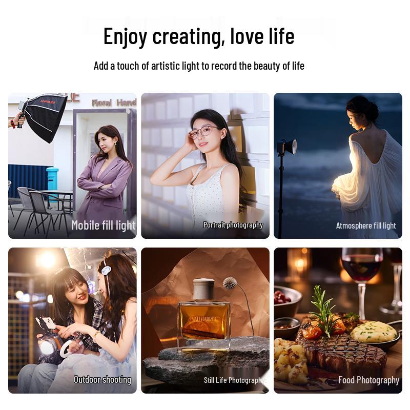 JINBEI EF-40BI 40W Retro LED Bi-Color Photography Fill Light